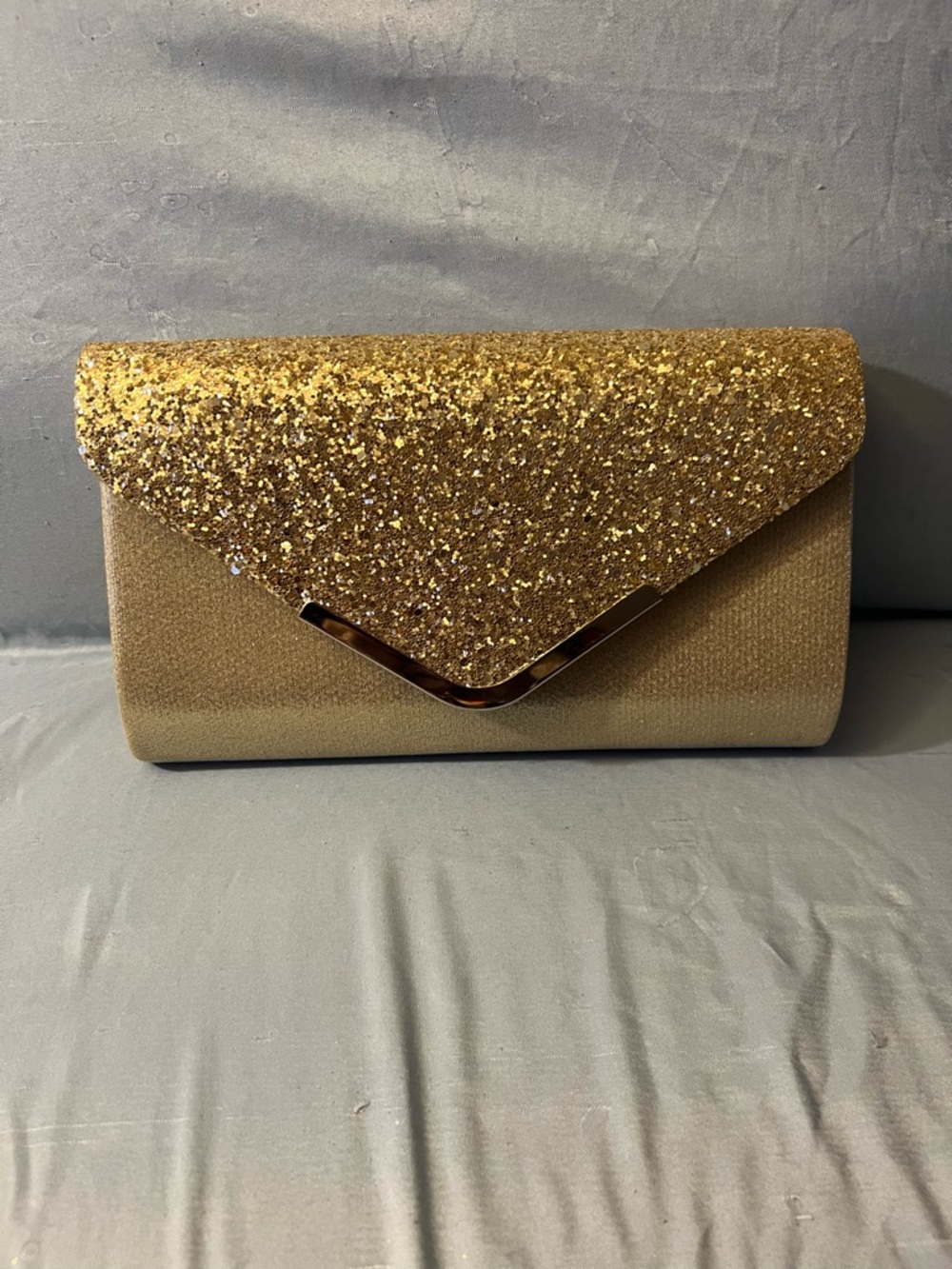 Sparkling Gold Envelope Clutch